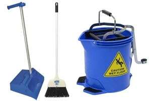 Mops, buckets, brooms, dustpans at LePack Accommodation Supplies